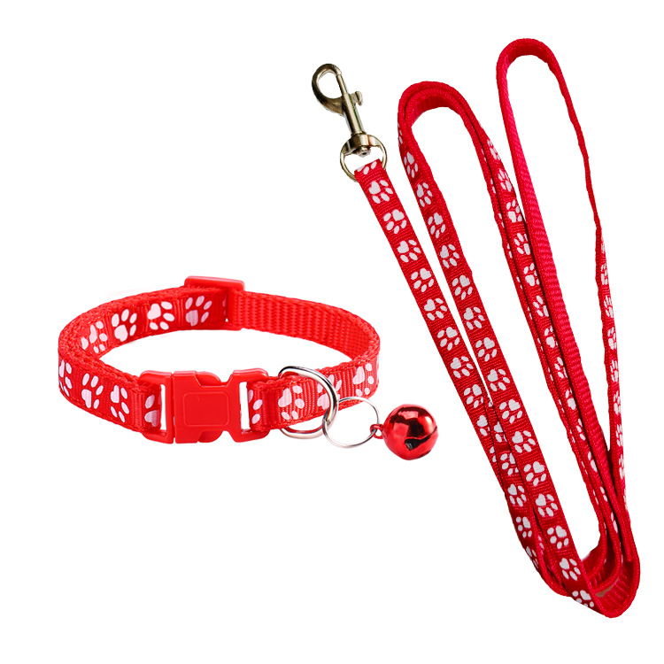 Headcollar Rope Set - Köpek Pati Baskılı Evcil Hayvan Çekme