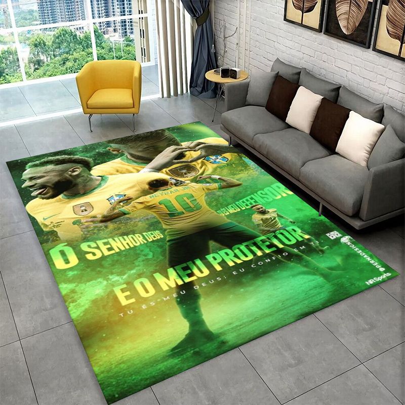 Outdoor Sport Flooring - Futbol N-Neymar Spor Yıldızı Kaymaz Halı,