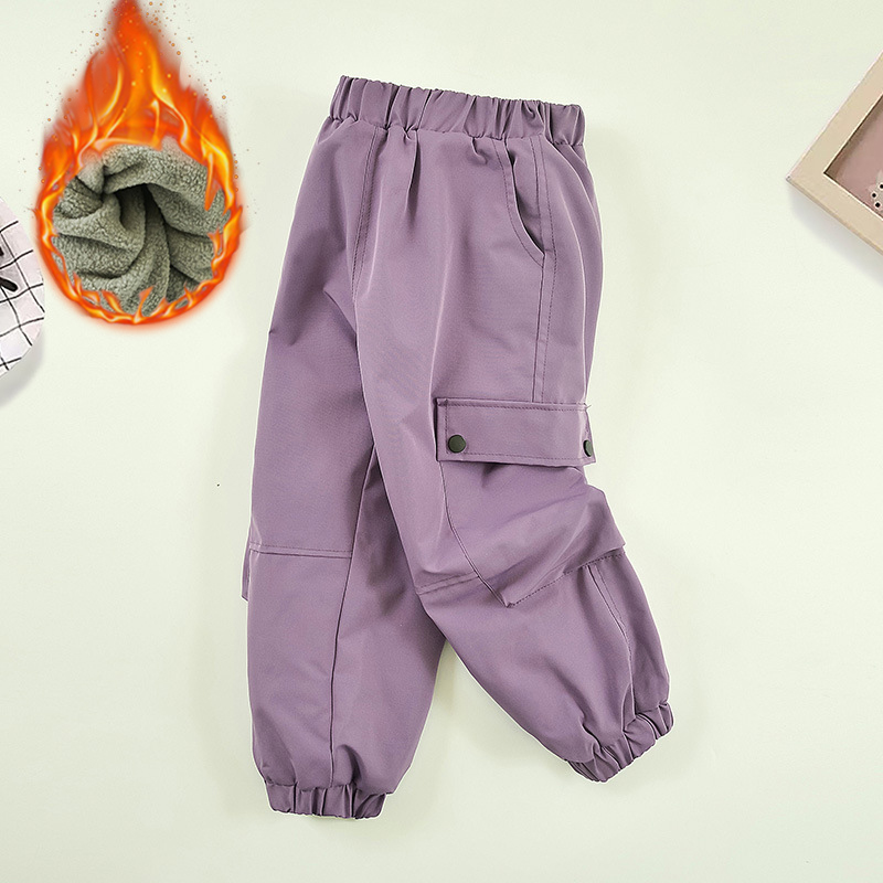 Outdoor Sport Waterproof Pants - 3-14Years Kış Gençler Kızlar Polar Pantolon