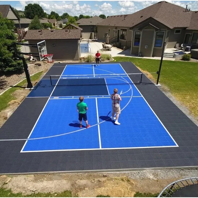 Outdoor Sport Court Tiles - Uzun garanti PP pickleball mahkemesi döşeme