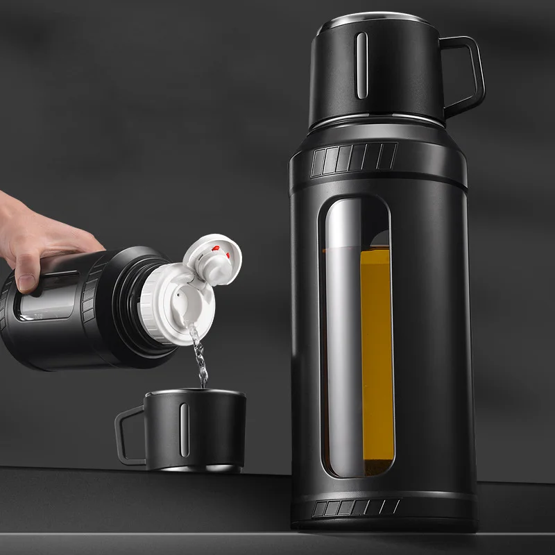 Outdoor Sport Glass Water Bottle - Büyük Kapasiteli 2L Cam Su Şişesi