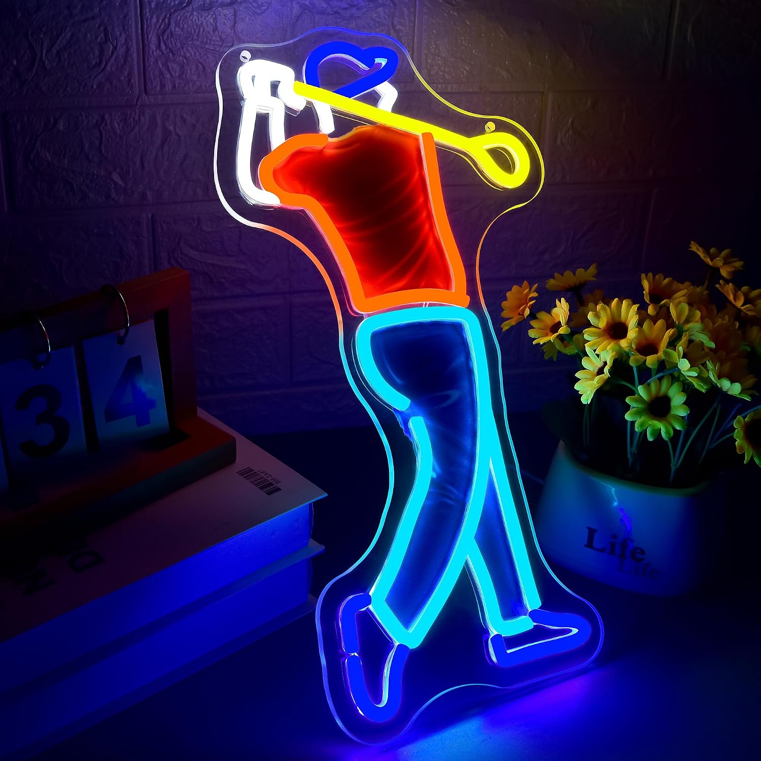Golfçü Swing Neon Tabela USB G - Outdoor Sport Club incelemesi ve fiyatı