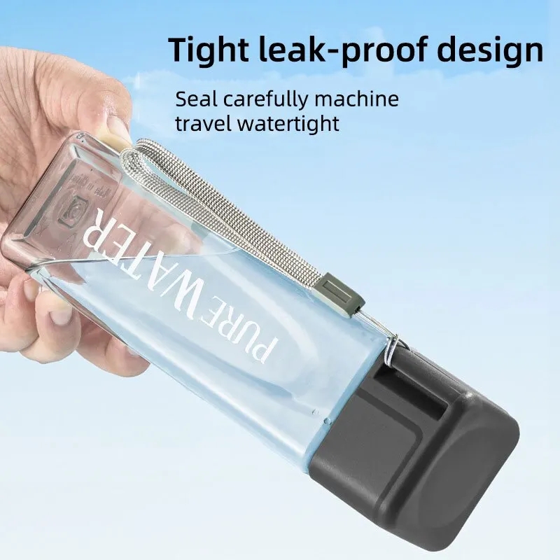 450 ml, 1 adet Şeffaf Kare İçm - Outdoor Sport Glass Water Bottle incelemesi ve fiyatı