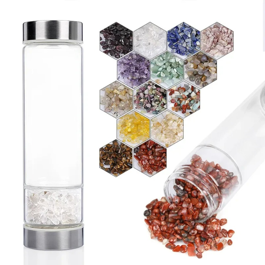 Büyük Çaplı Kristal Doğal Cevh - Outdoor Sport Glass Water Bottle incelemesi ve fiyatı