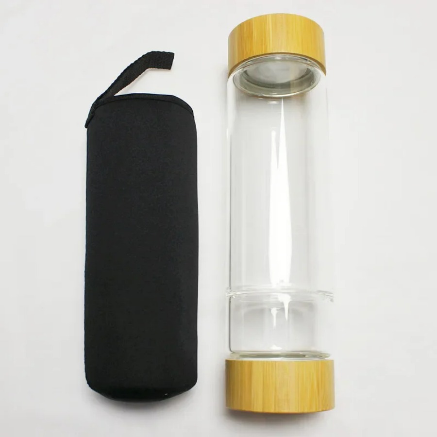 Büyük Çaplı Kristal Doğal Cevh - Outdoor Sport Glass Water Bottle incelemesi ve fiyatı