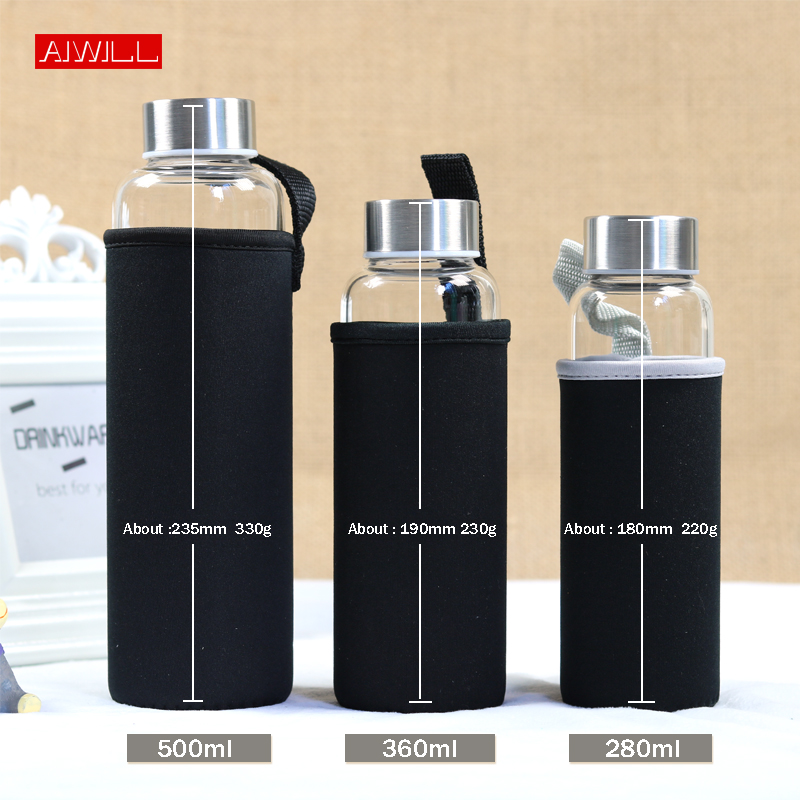 AIWILL sıcak satış cam spor su - Outdoor Sport Glass Water Bottle incelemesi ve fiyatı