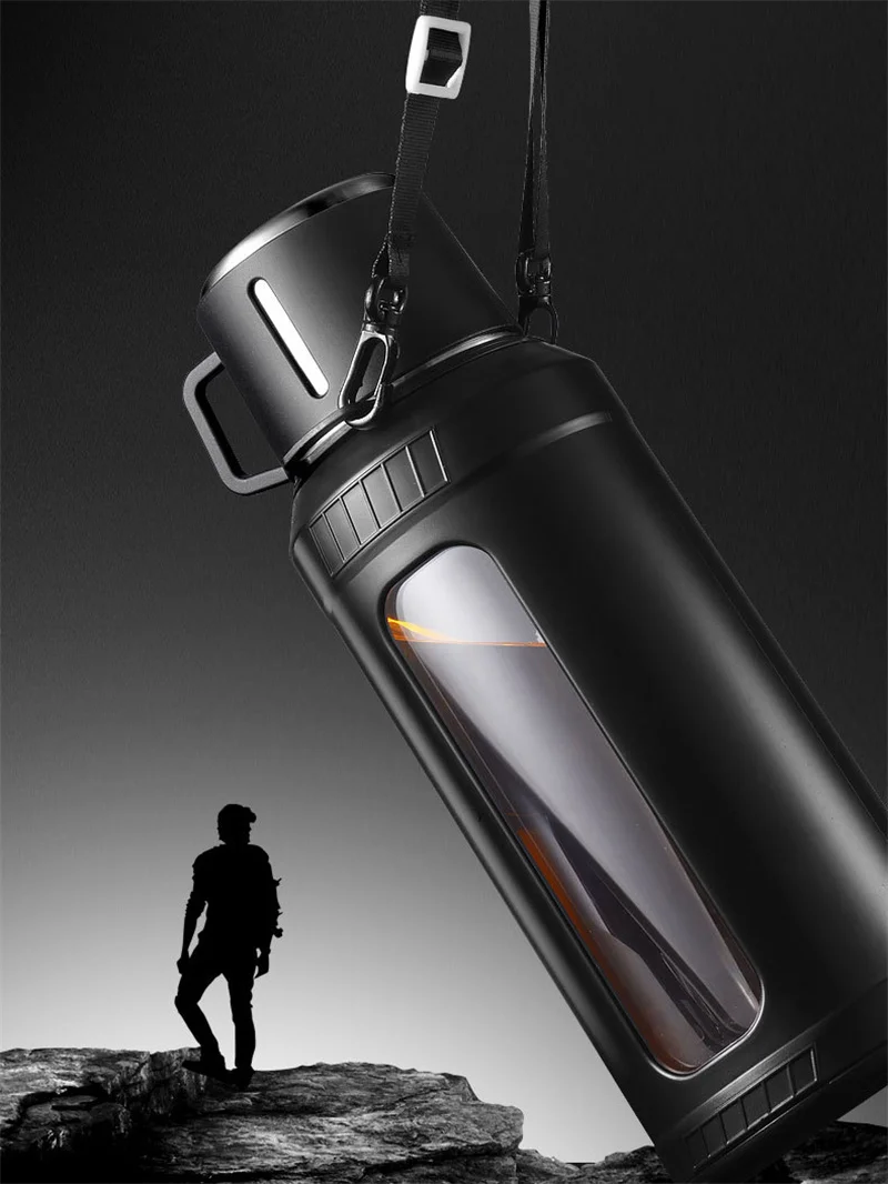 Büyük Kapasiteli 2L Cam Su Şiş - Outdoor Sport Glass Water Bottle incelemesi ve fiyatı